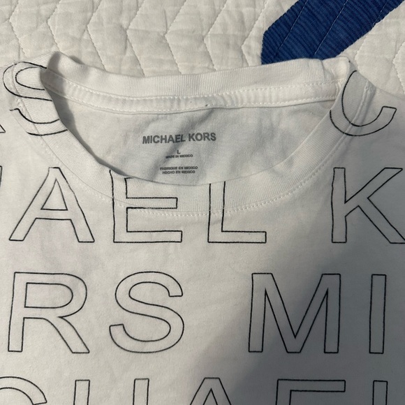 Michael Kors White Graphic Tee - Picture 2 of 5